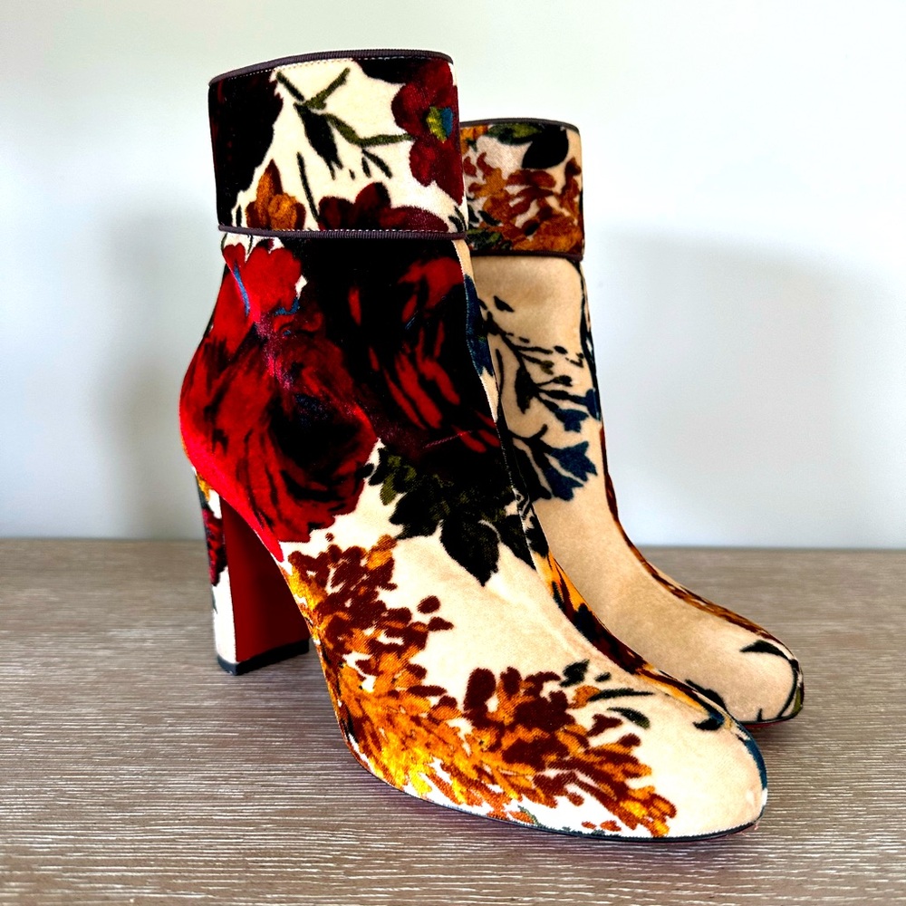 Christian Louboutin Velours Bouquet Boots